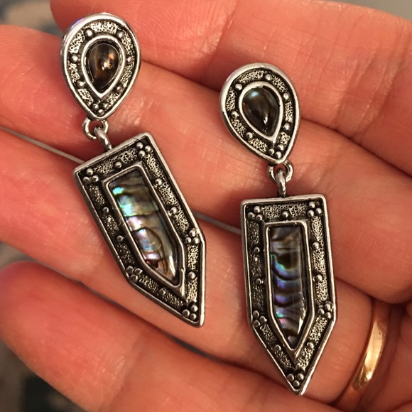 Abalone & fire agate Wild Pearle earrings - Picture 3 of 5